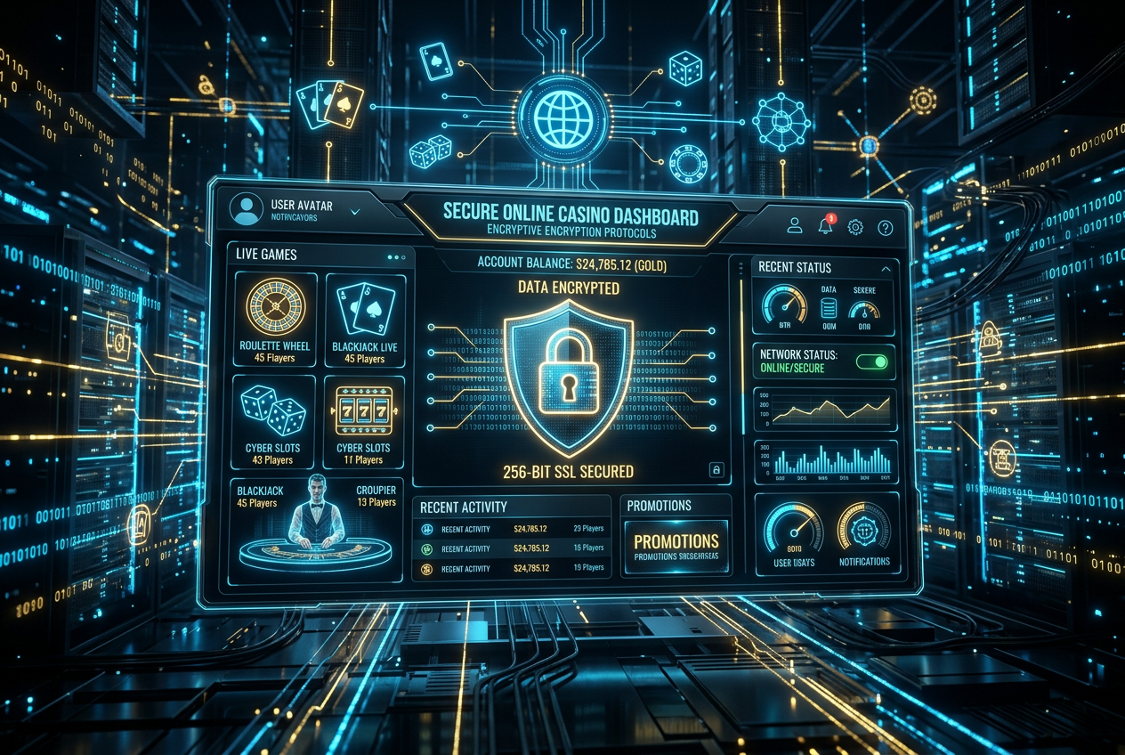 Nowoczesna infrastruktura techniczna kasyna online z elementami cyberbezpieczeństwa